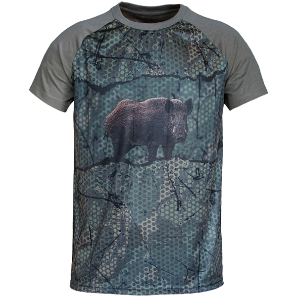 CAMISETA FOREST-PRINT CAQUI 3D JABALI 1