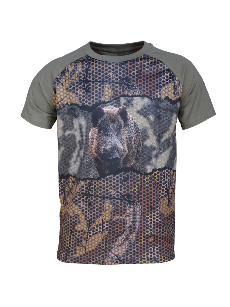 CAMISETA FOREST PRINT 3D JABALI 1