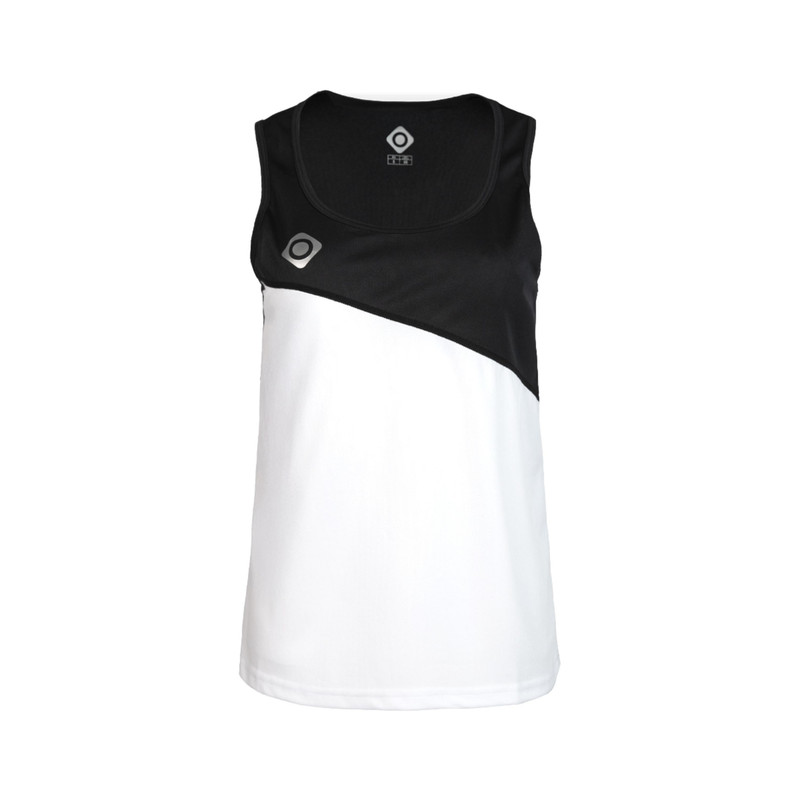 CAMISETA TECNICA ABI MUJER BLANCO Y NEGRO 1