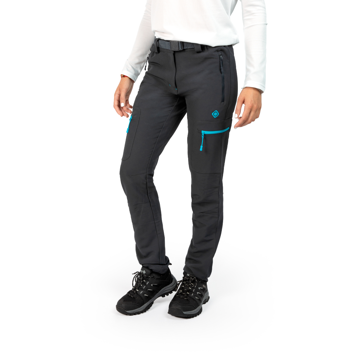 PANTALON CHAMONIX GRIS/TURQUESA MUJER 5 PANTALON CHAMONIX GRIS/TURQUESA MUJER - Imagen 3