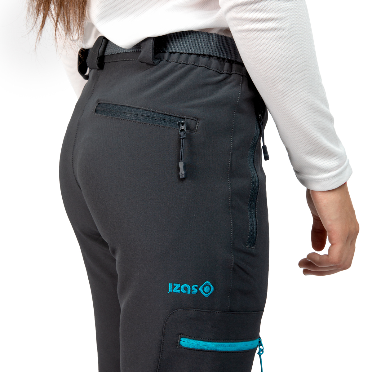 PANTALON CHAMONIX GRIS/TURQUESA MUJER 7 PANTALON CHAMONIX GRIS/TURQUESA MUJER - Imagen 5