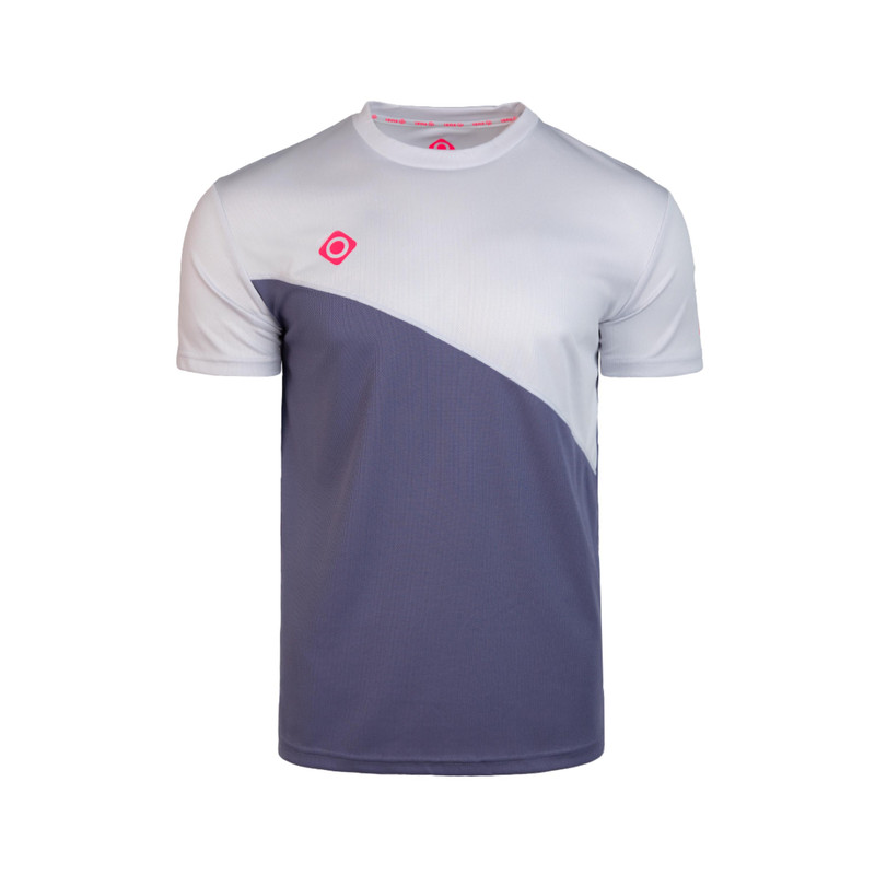 CAMISETA TECNICA ABI HOMBRE GRIS Y LILA 1